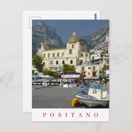 Positano kerk uitzicht briefkaart (Voorkant / Achterkant)