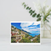 Positano kust feestdagenkaart (Staand voorkant)