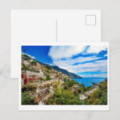 Positano kust feestdagenkaart (Voorkant / Achterkant)