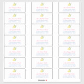 Positano Lemons Guest Envelope Adresetiketten Sticker (Vel)
