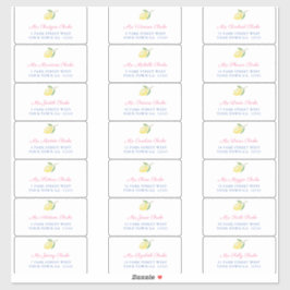 Positano Lemons Guest Envelope Adresetiketten Sticker