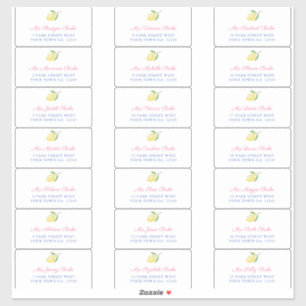 Positano Lemons Guest Envelope Adresetiketten Sticker