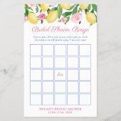 Positano Lemons Vrijgezellenfeest Bingo Game Kaart (Voorkant)