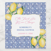 Positano Main Squeeze Zittend Bruidsbruiloftslunch Wijn Etiket (Enkel label)