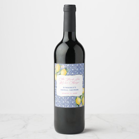 Positano Main Squeeze Zittend Bruiloftsontbijt Lun Wijn Etiket (Voorkant)