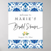 Positano Mediterranean Italy Tegel Lemon Welcome Poster (Voorkant)