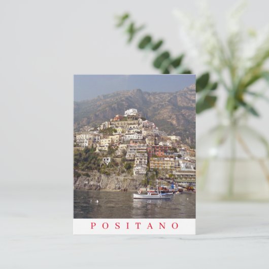 Positano panoramisch uitzicht briefkaart (Staand voorkant)