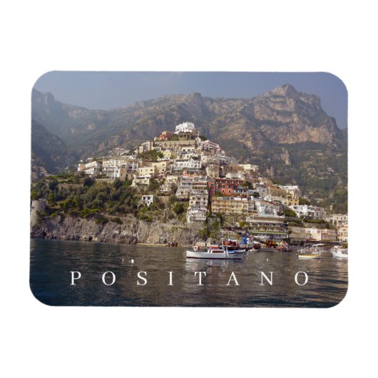 Positano panoramisch uitzicht koelkastmagneet magneet (Horizontaal)