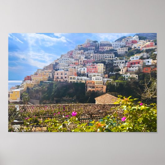 Positano - pittoreske Italiaanse kustplaats Foto Poster (Voorkant)