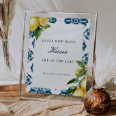 Positano raad eens hoeveel kussen Vrijgezellenfees Poster