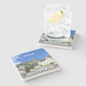 Positano Stenen Onderzetter (Zijkant)