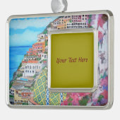 Positano - verzilverd omlijst ornament (Links)