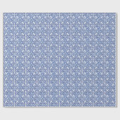 Positano Vintage Italiaanse Blauwe Witte Tegels Pa Cadeaupapier (Vlak)