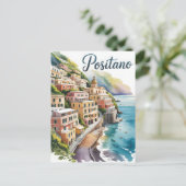 Positano-waterverf Briefkaart (Staand voorkant)