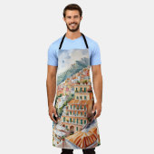 Positano: Waterverf charme van de Italiaanse Amalf Schort (Gedragen)