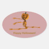 Positie Grand Jeté Ballet Ovale Sticker (Voorkant)