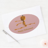 Positie Grand Jeté Ballet Ovale Sticker (Envelop)