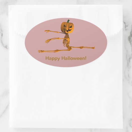 Positie Grand Jeté Ballet Ovale Sticker (Tas)