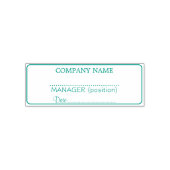  positie Handtekening Datum Corporate Zelfinktende Stempel (Design)