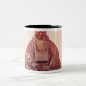Positie in de basho Edo-periode Tweekleurige Koffiemok (Center)