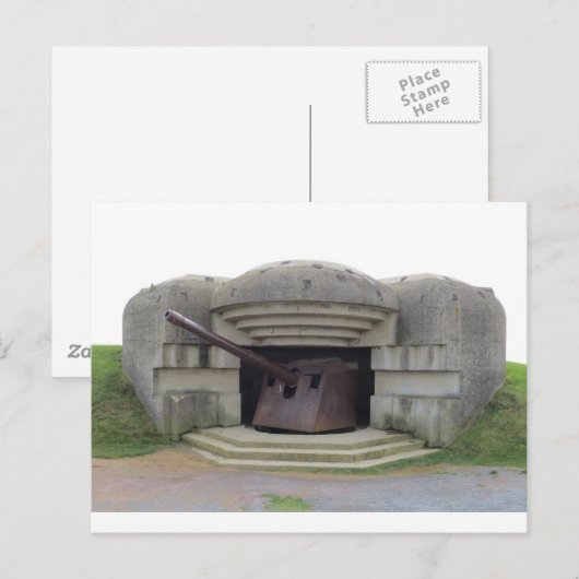 Positie van het Duitse Pistool over het kijken van Briefkaart (Voorkant / Achterkant)