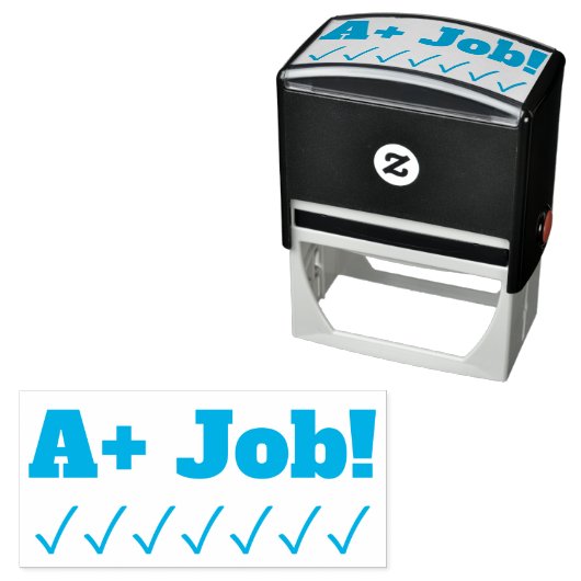 Positief "A+ Job!" Teacher Feedback Rubber Stamp Zelfinktende Stempel (In situ)
