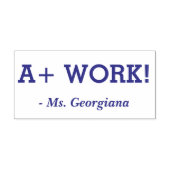 Positief "A+ WORK!" + Rubberstempel van leraar Zelfinktende Stempel (Design)