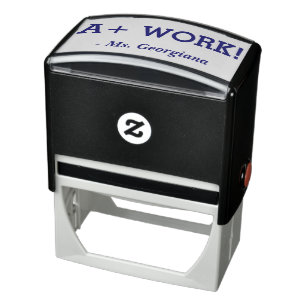Positief "A+ WORK!" + Rubberstempel van leraar Zelfinktende Stempel