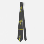 Positief Abstract Stropdas voor Vibes Yellow Grey (Voorkant)