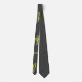 Positief Abstract Stropdas voor Vibes Yellow Grey (Achterkant)