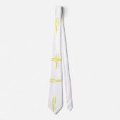 Positief Abstract Stropdas voor Vibes Yellow Grey (Voorkant)