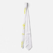 Positief Abstract Stropdas voor Vibes Yellow Grey (Achterkant)