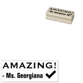 Positief "AMAZING!" Leraar Rubber Stamp Rubberstempel (Gestempeld)