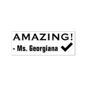 Positief "AMAZING!" Leraar Rubber Stamp Rubberstempel (Afrduk)