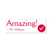 Positief "Amazing!" + Rubberstempel van de leraar Zelfinktende Stempel (Design)