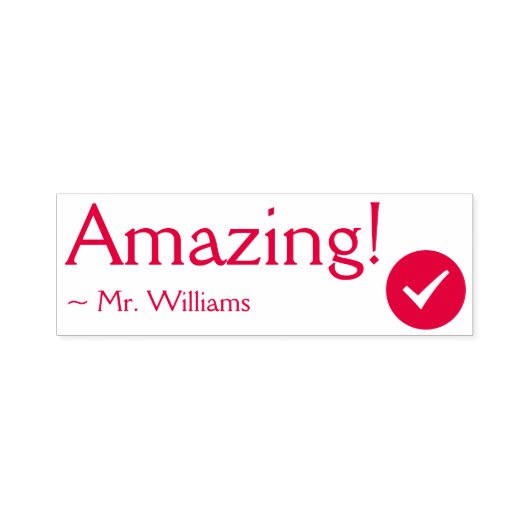 Positief "Amazing!" + Rubberstempel van de leraar Zelfinktende Stempel (Design)