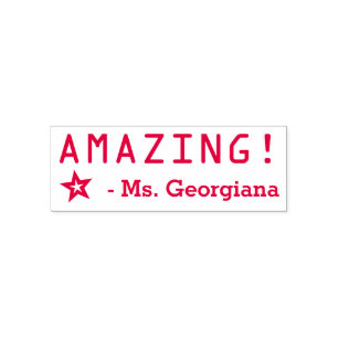 Positief "AMAZING!" Rubberstempel Zelfinktende Stempel