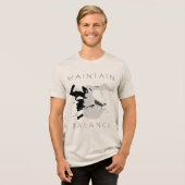 Positief bericht in grijs zwart Tri-Blend shirt (Voorkant volledig)