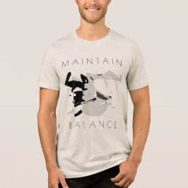 Positief bericht in grijs zwart Tri-Blend shirt