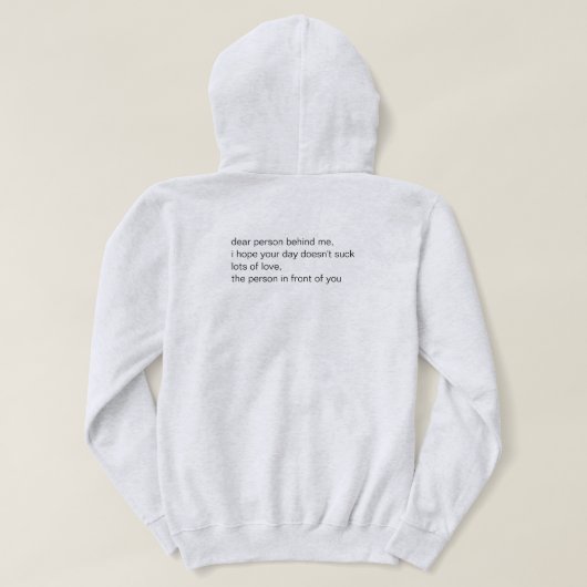 Positief berichtgeveegd sweatshirt (Design achterkant)