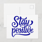 Positief blauw briefkaart (Voorkant / Achterkant)