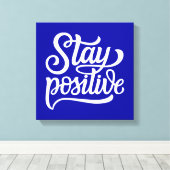 Positief blauw canvas afdruk (Insitu (Houten vloer))