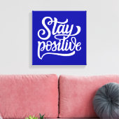 Positief blauw canvas afdruk (Insitu (Woonkamer))