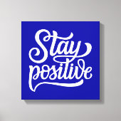 Positief blauw canvas afdruk (Voorkant)