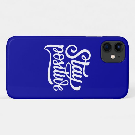 Positief blauw Case-Mate iPhone case (Achterkant (horizontaal))