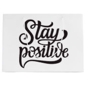 Positief blauw groot cadeauzakje (Voorkant)