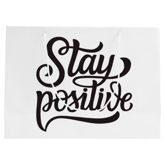 Positief blauw groot cadeauzakje (Achterkant)