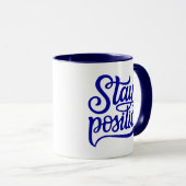 Positief blauw mok (Voorkant rechts)