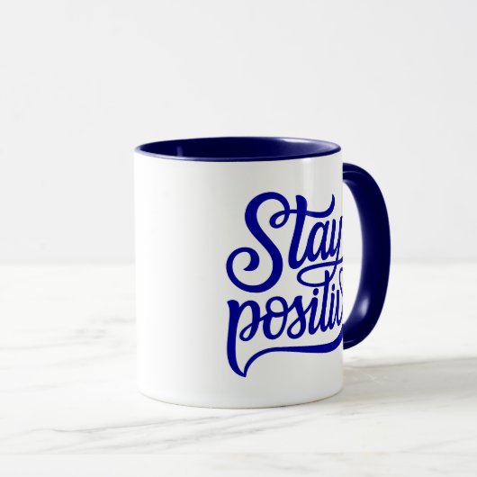 Positief blauw mok (Voorkant rechts)