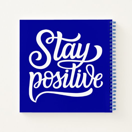 Positief blauw notitieboek (Achterkant)